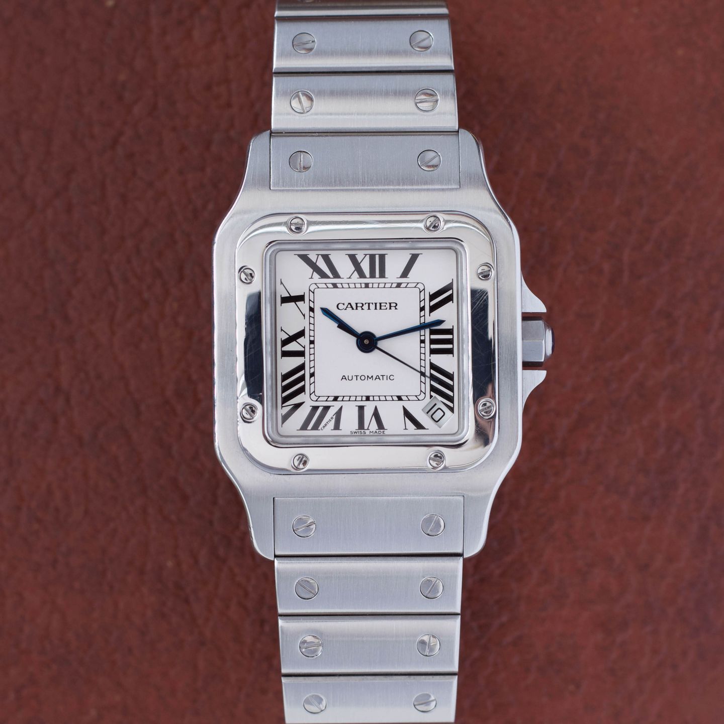 Cartier Santos Galbée 2823 (Onbekend (willekeurig serienummer)) - Zilver wijzerplaat 32mm Staal (4/8)