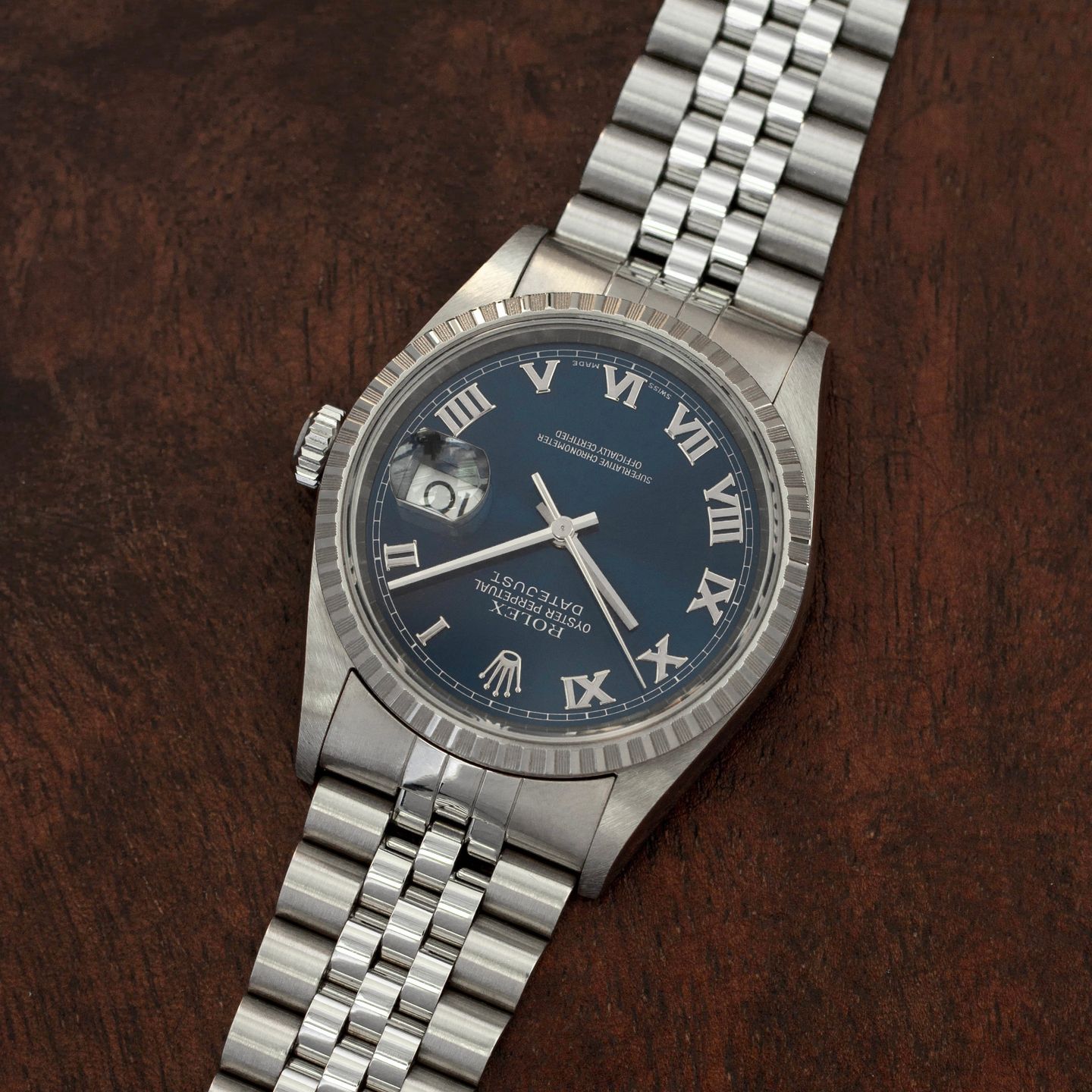 Rolex Datejust 36 16220 (2001) - Blue dial 36 mm Steel case (4/8)