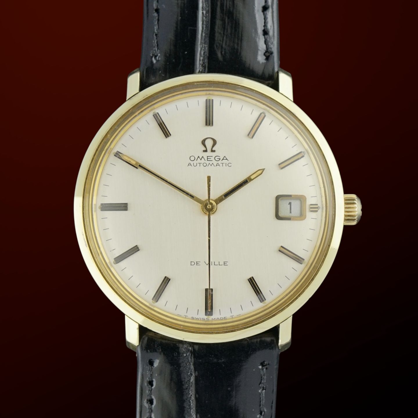 Omega De Ville 166.033 (1968) - White dial 34 mm Gold/Steel case (1/8)