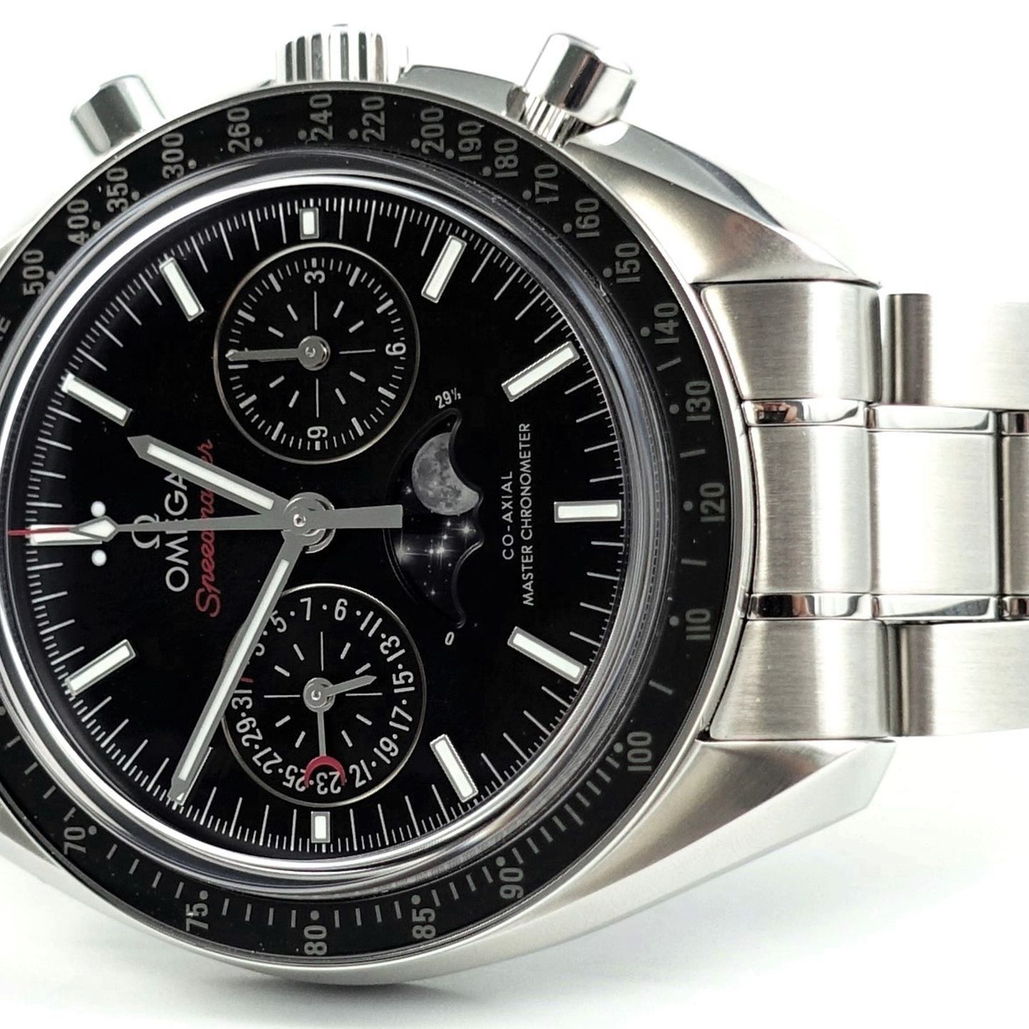 Omega Speedmaster Professional Moonwatch Moonphase 304.30.44.52.01.001 (2024) - Zwart wijzerplaat 44mm Staal (2/8)