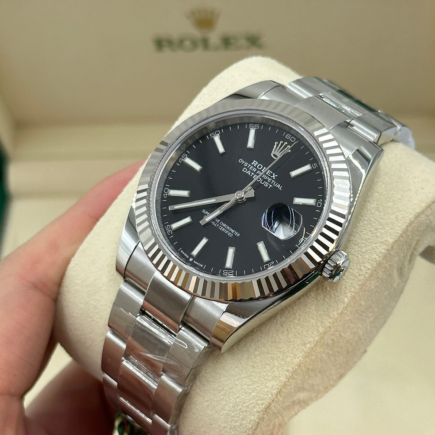 Rolex Datejust 41 126334 (2022) - Zwart wijzerplaat 41mm Staal (4/8)