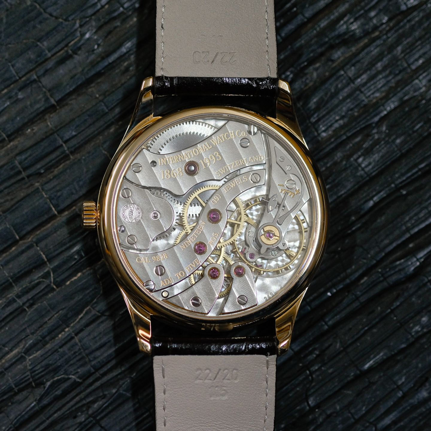 IWC Portuguese Hand-Wound IW5441 (1993) - White dial 42 mm Rose Gold case (3/8)