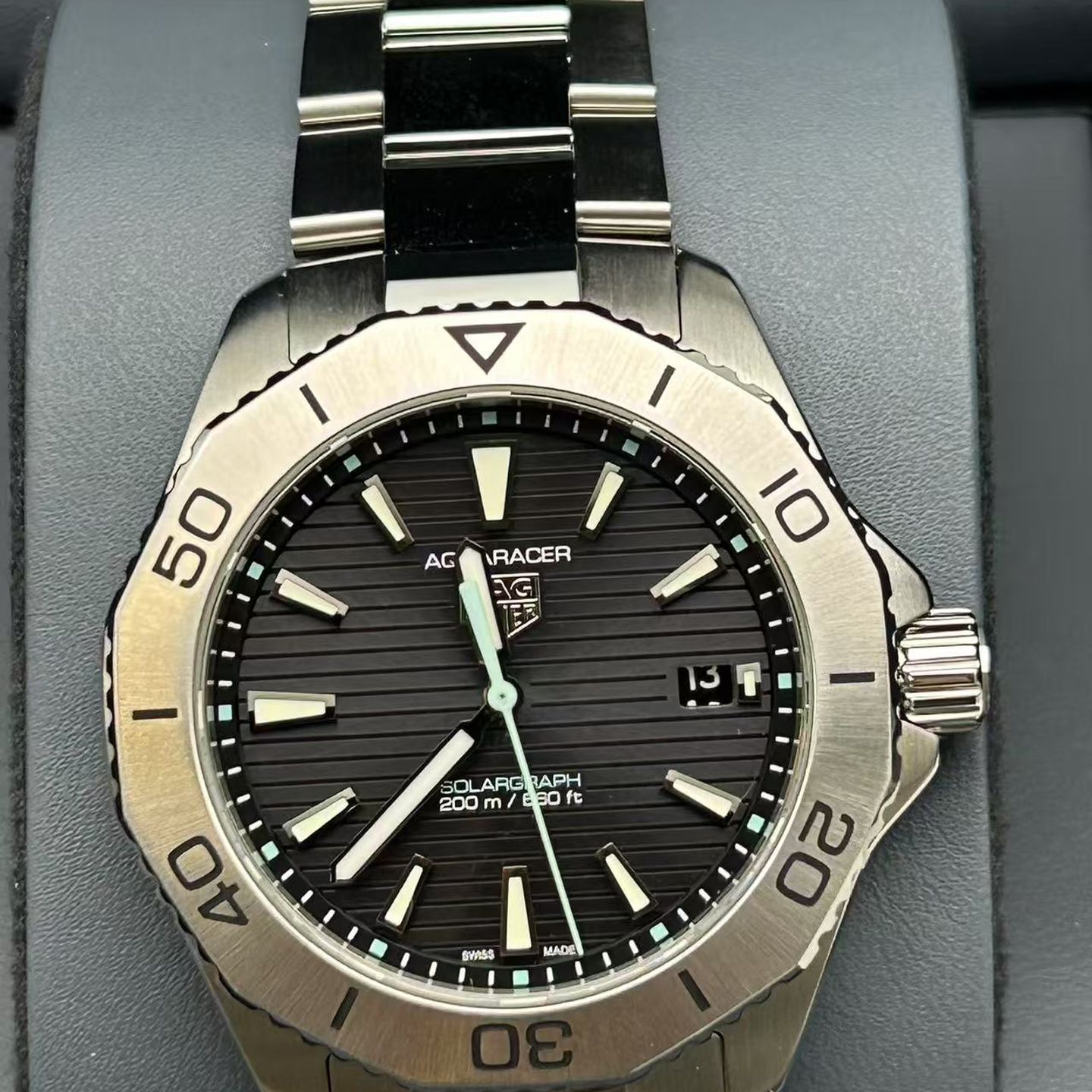 TAG Heuer Aquaracer WBP1114.BA0000 (2023) - Black dial 40 mm Steel case (3/8)