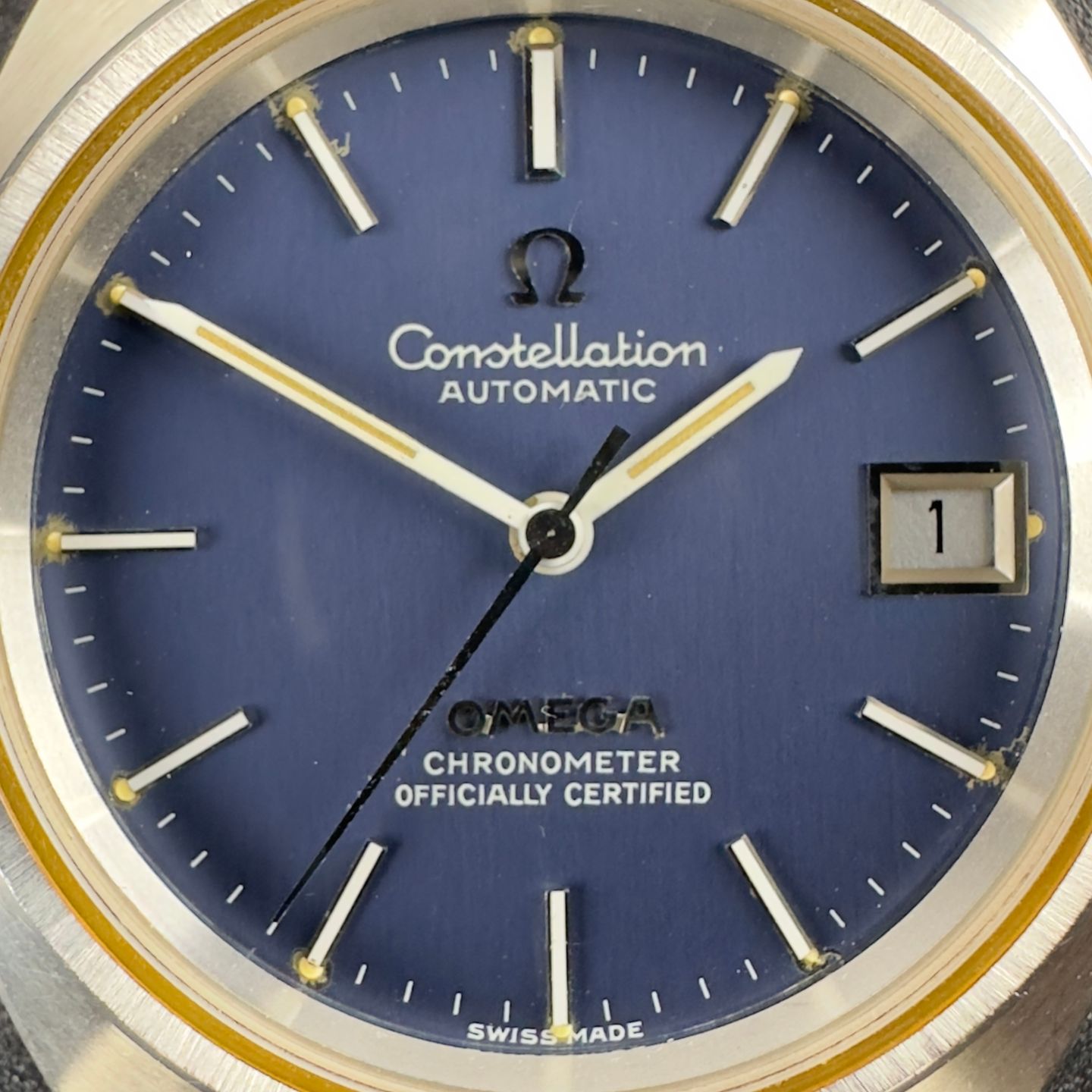 Omega Constellation 168.0056 (1972) - Blue dial 35 mm Steel case (8/8)
