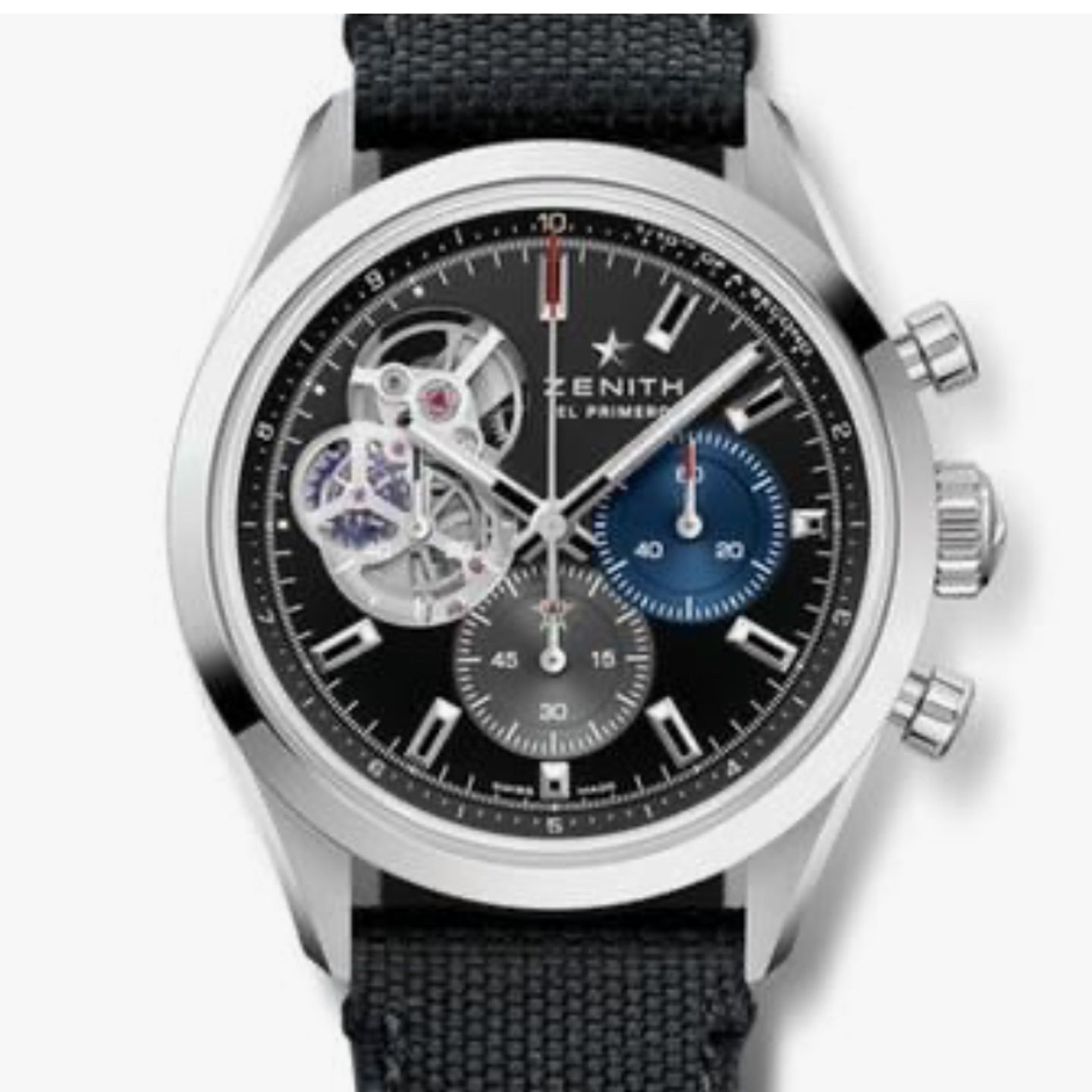 Zenith El Primero Chronomaster 03.3300.3604/21.C822 (2024) - Zwart wijzerplaat 40mm Staal (1/1)