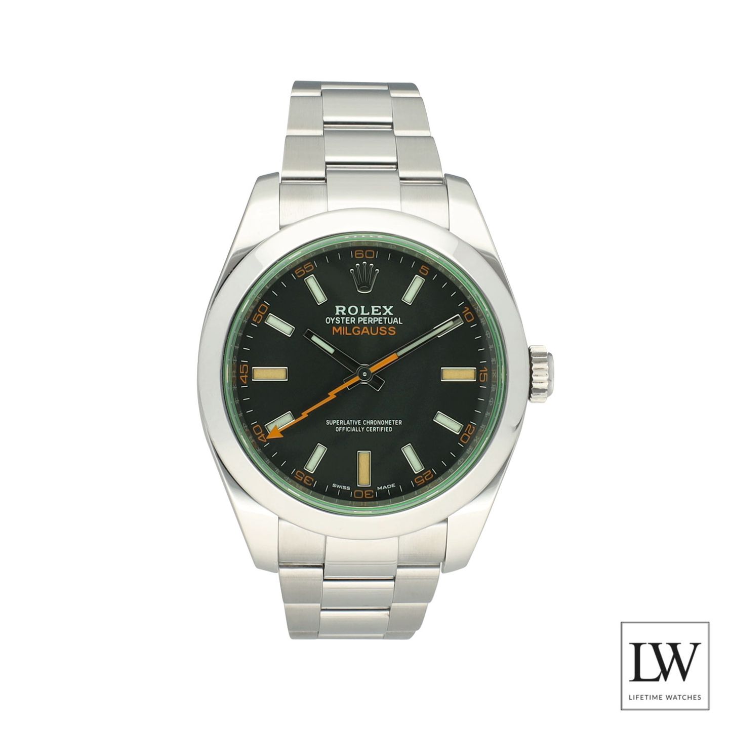 Rolex Milgauss 116400 (2022) - Black dial 40 mm Steel case (3/8)