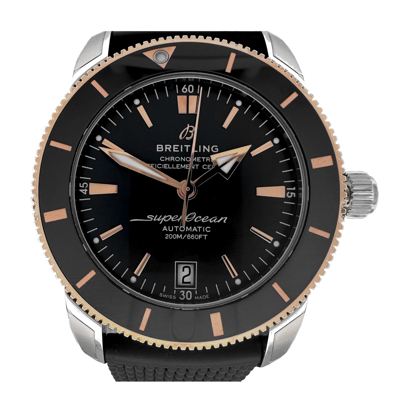 Breitling Superocean Heritage UB2010121B1S1 (2024) - Black dial 42 mm Gold/Steel case (1/6)