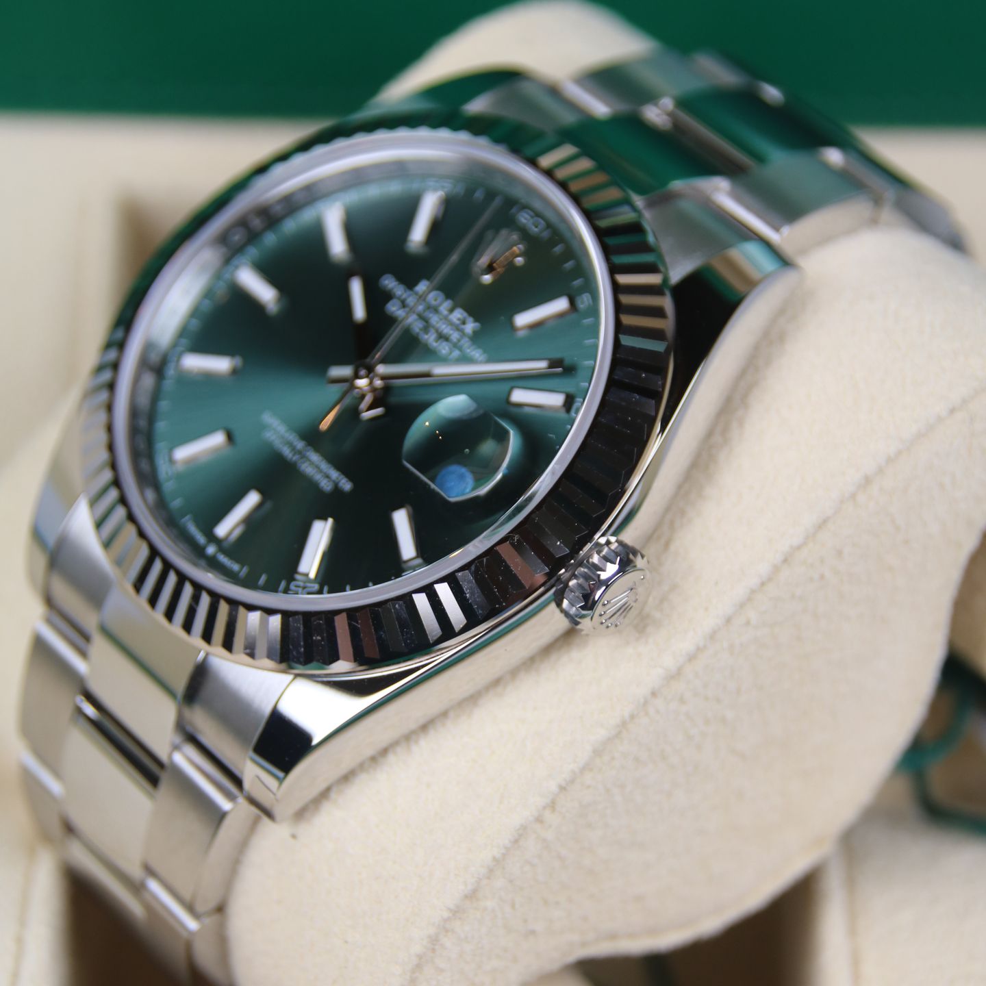 Rolex Datejust 41 126334 (2025) - Groen wijzerplaat 41mm Staal (4/5)