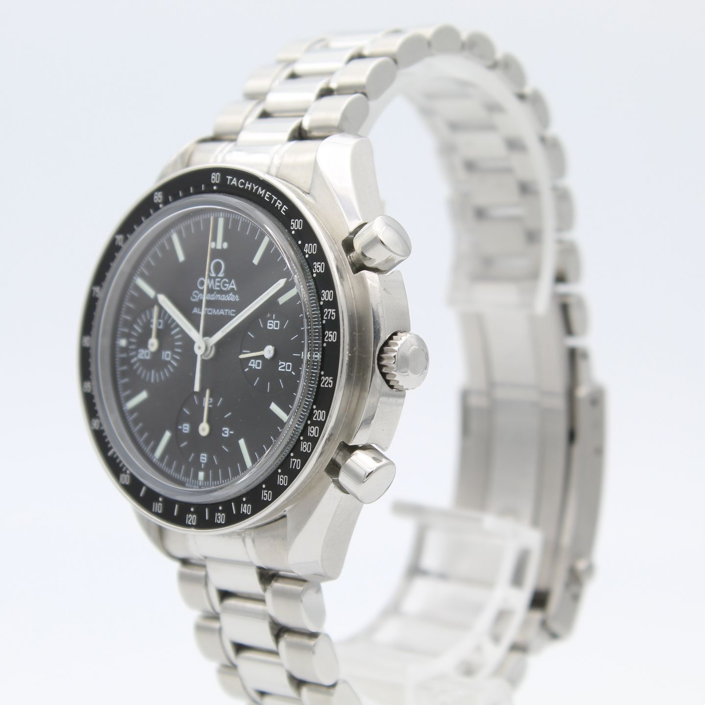 Omega Speedmaster Reduced 3539.50 (2010) - Zwart wijzerplaat 39mm Staal (3/8)