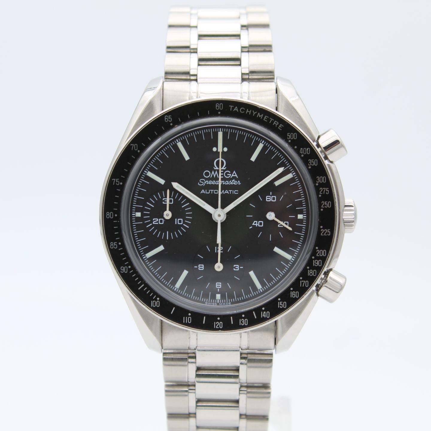 Omega Speedmaster Reduced 3539.50 (2010) - Zwart wijzerplaat 39mm Staal (1/8)