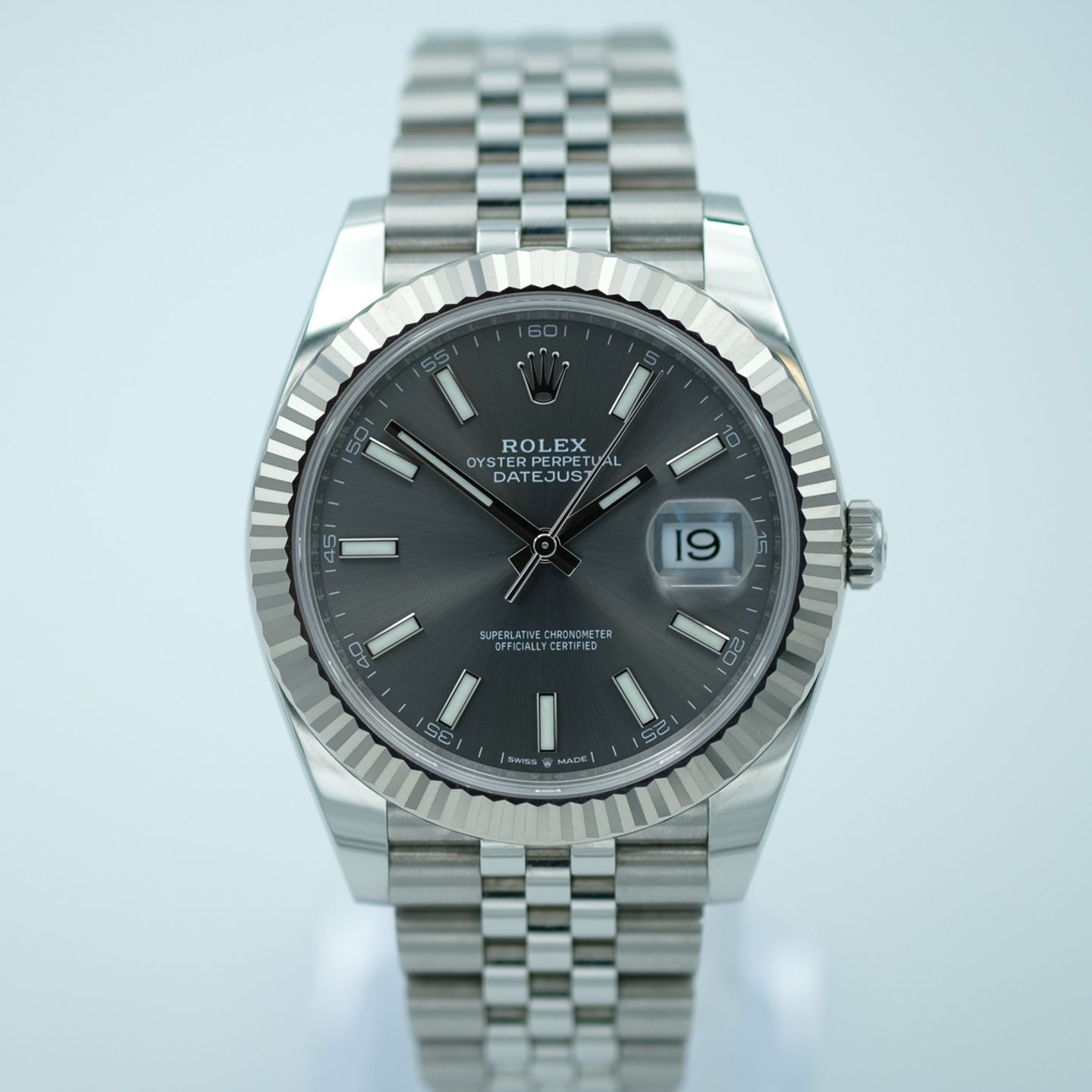Rolex Datejust 41 126334 (2023) - Grijs wijzerplaat 41mm Staal (3/8)