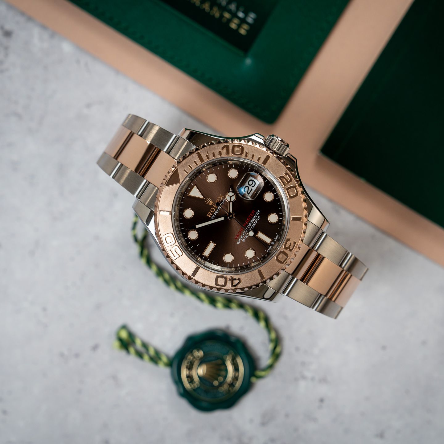 Rolex Yacht-Master 40 126621 (2023) - Brown dial 40 mm Gold/Steel case (1/8)