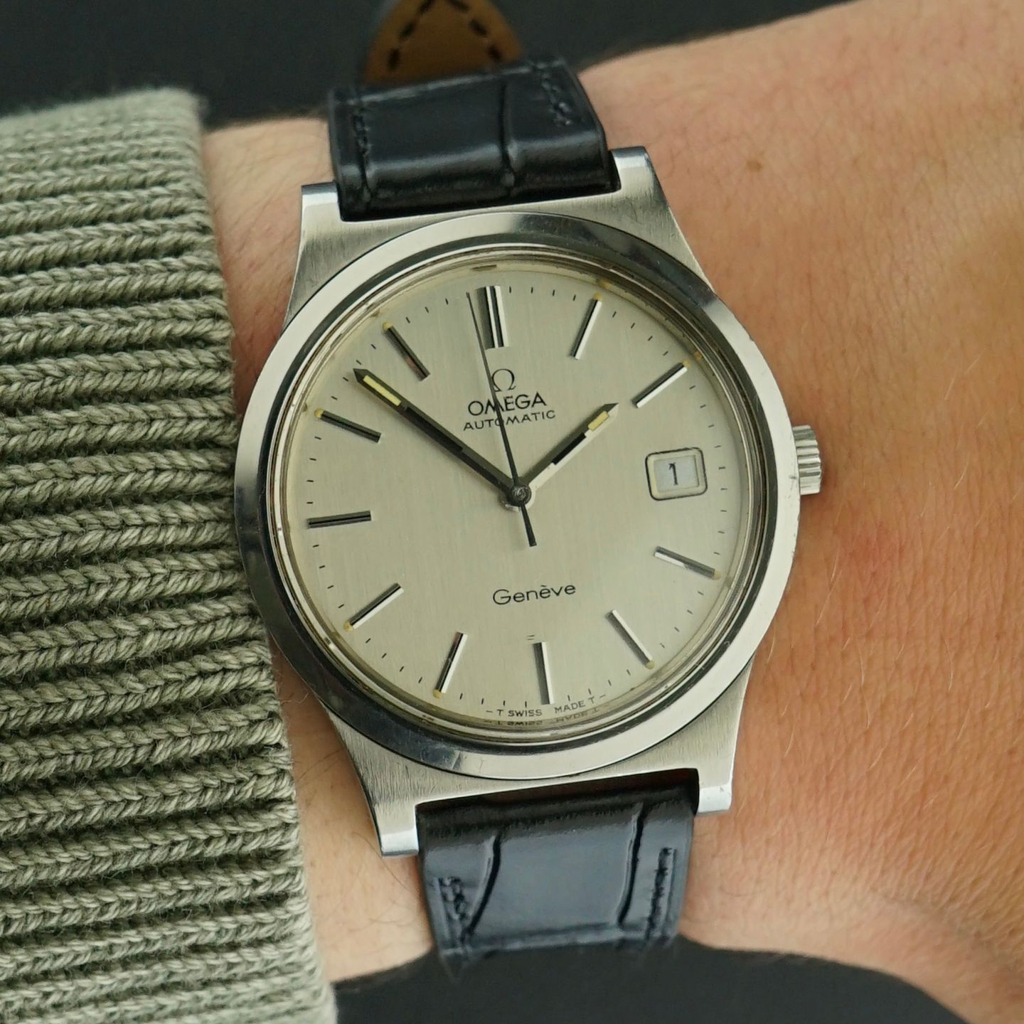 Omega Genève 166.0168 (1974) - White dial 36 mm Steel case (2/8)