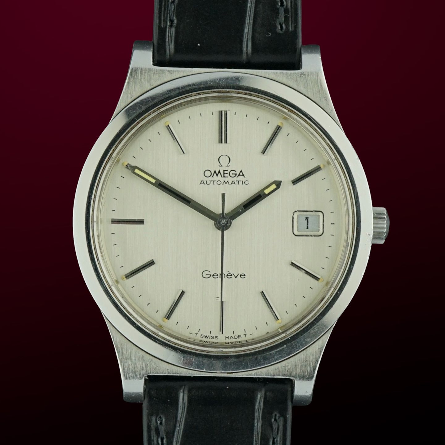 Omega Genève 166.0168 (1974) - White dial 36 mm Steel case (1/8)