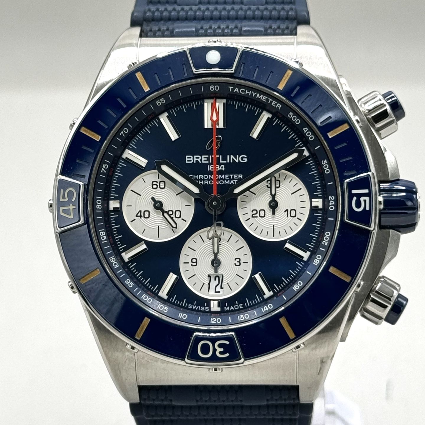 Breitling Chronomat AB0136161C1S1 (2022) - Blue dial 44 mm Steel case (1/8)