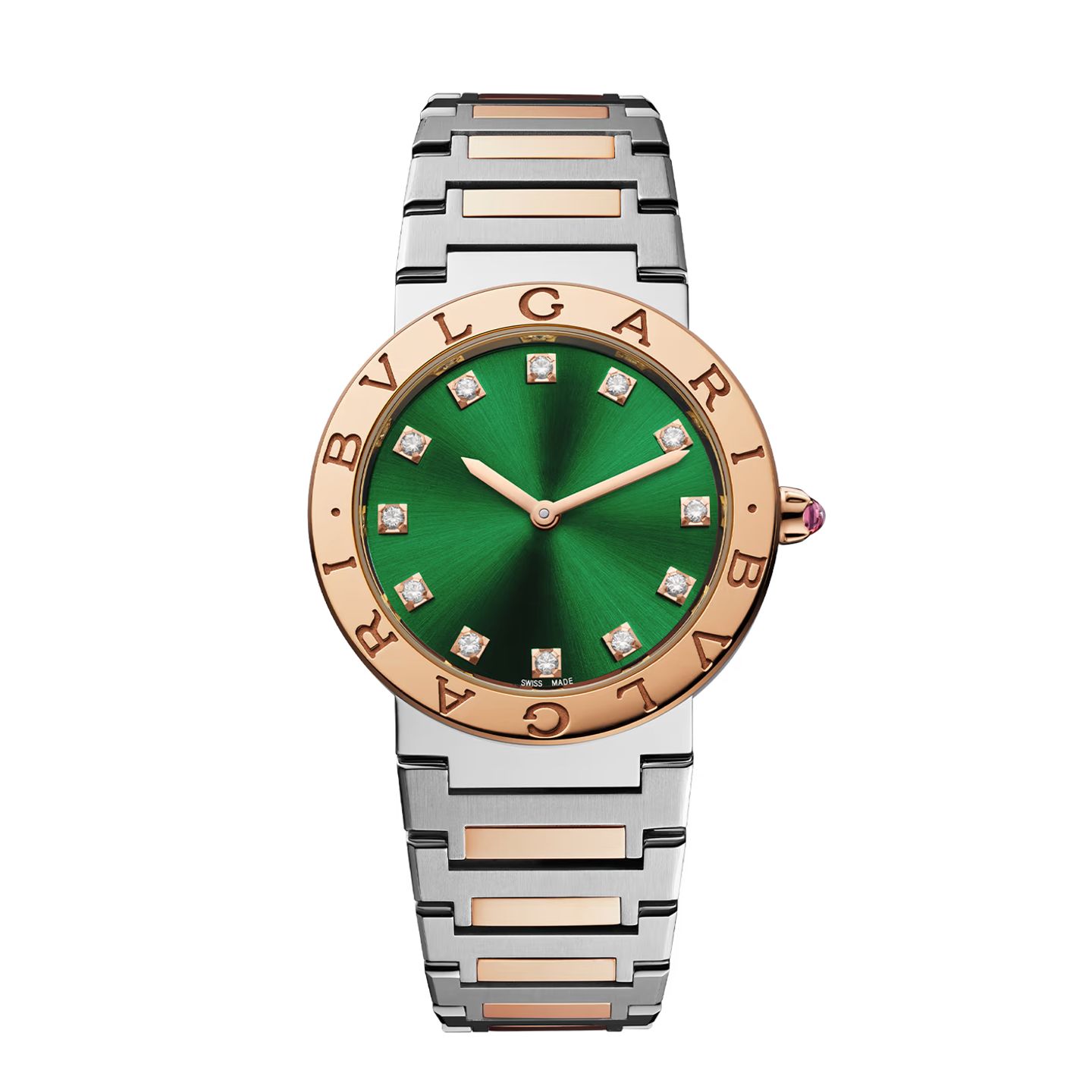 Bulgari Bulgari 103202 (2025) - Green dial 33 mm Gold/Steel case (1/1)