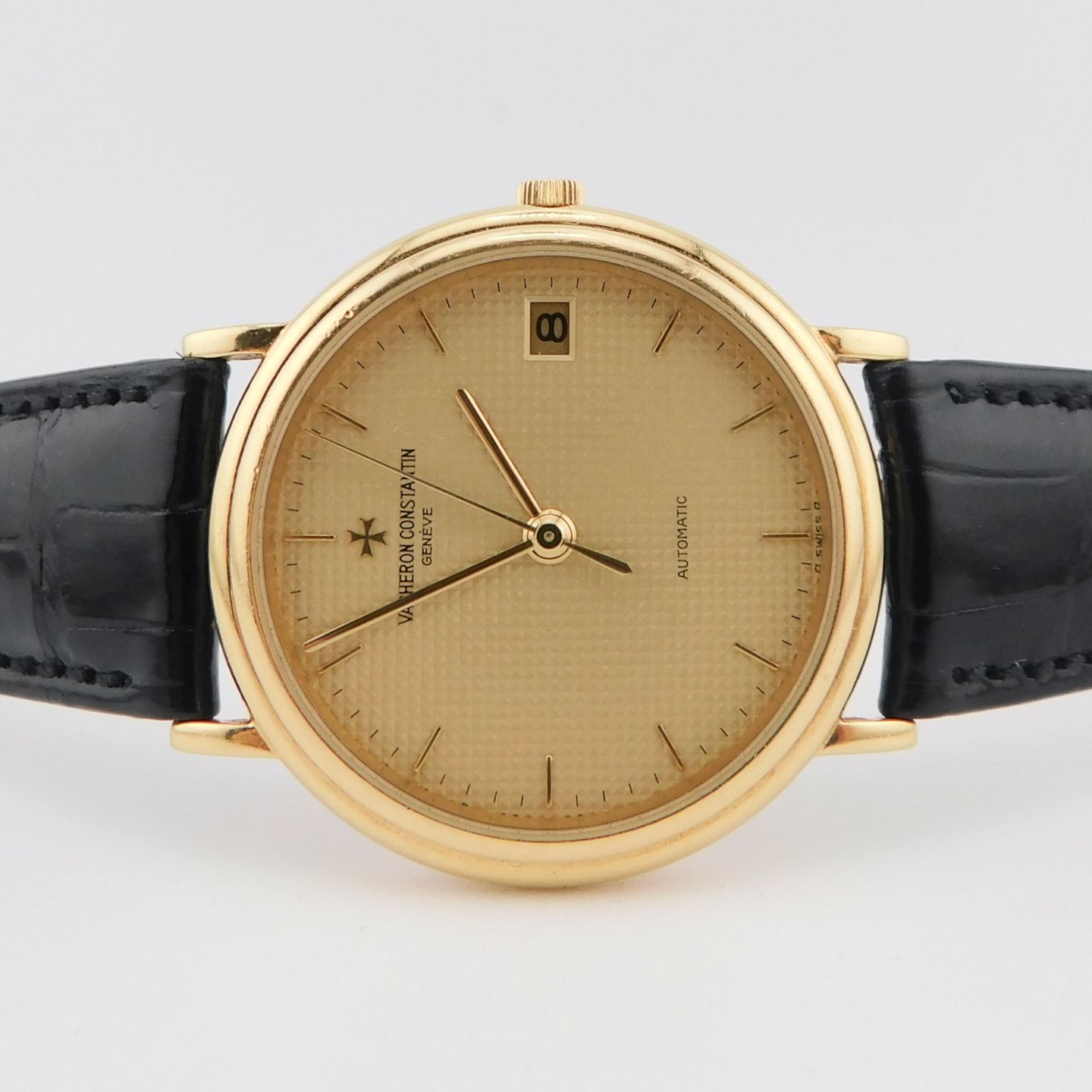 Vacheron Constantin Patrimony 47014 (1997) - Yellow dial 34 mm Yellow Gold case (3/4)