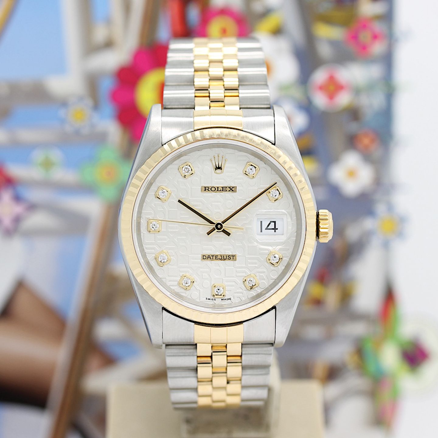 Rolex Datejust 36 16233 (2001) - Silver dial 36 mm Gold/Steel case (4/8)