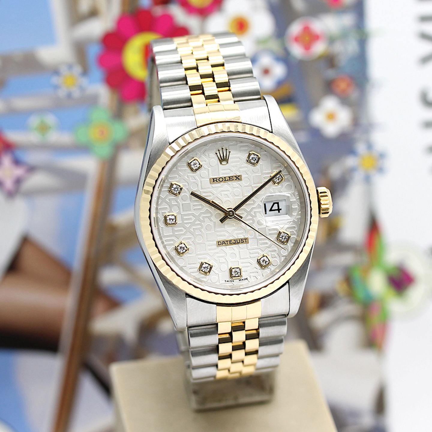 Rolex Datejust 36 16233 (2001) - Silver dial 36 mm Gold/Steel case (6/8)