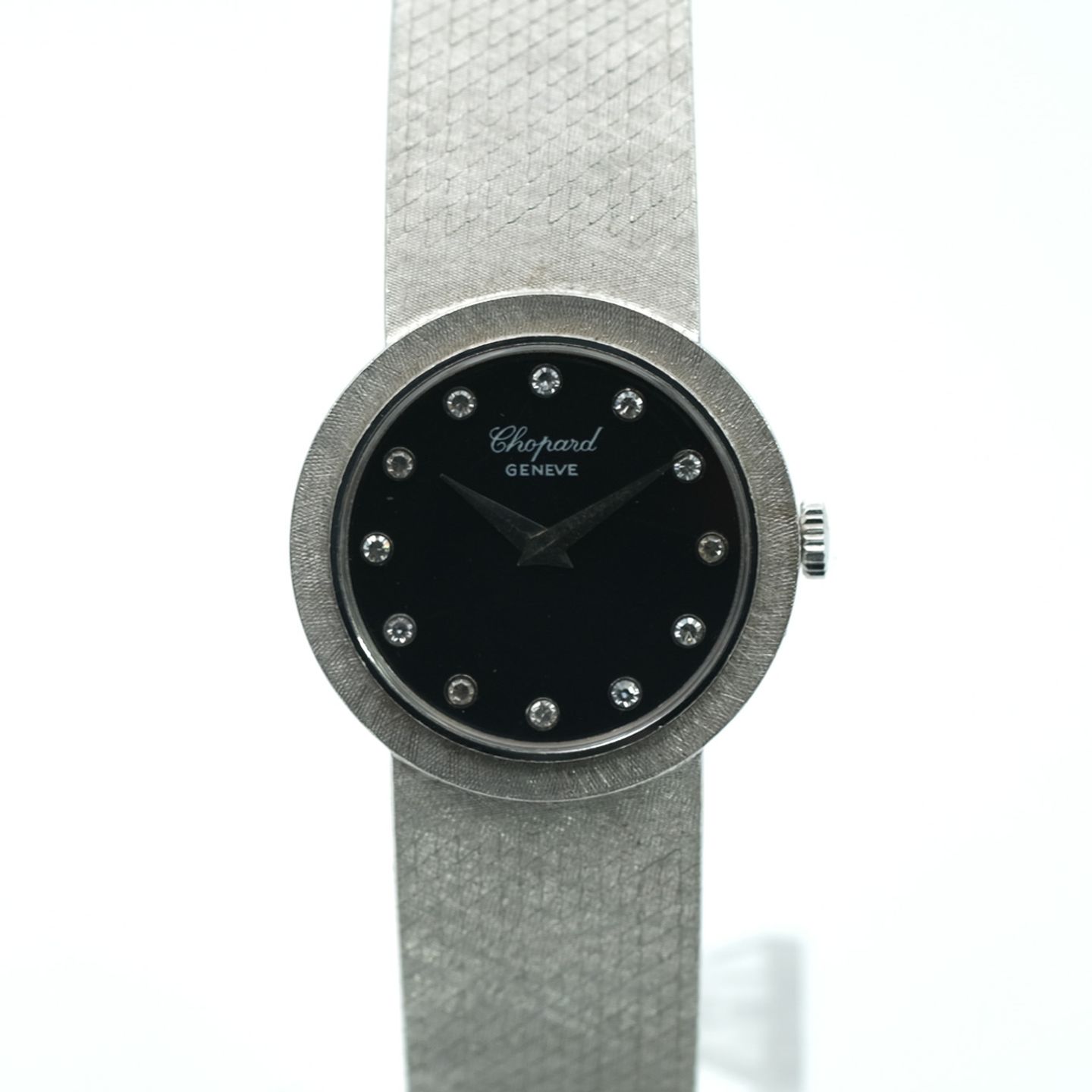 Chopard Vintage - (1980) - Black dial 25 mm White Gold case (5/8)