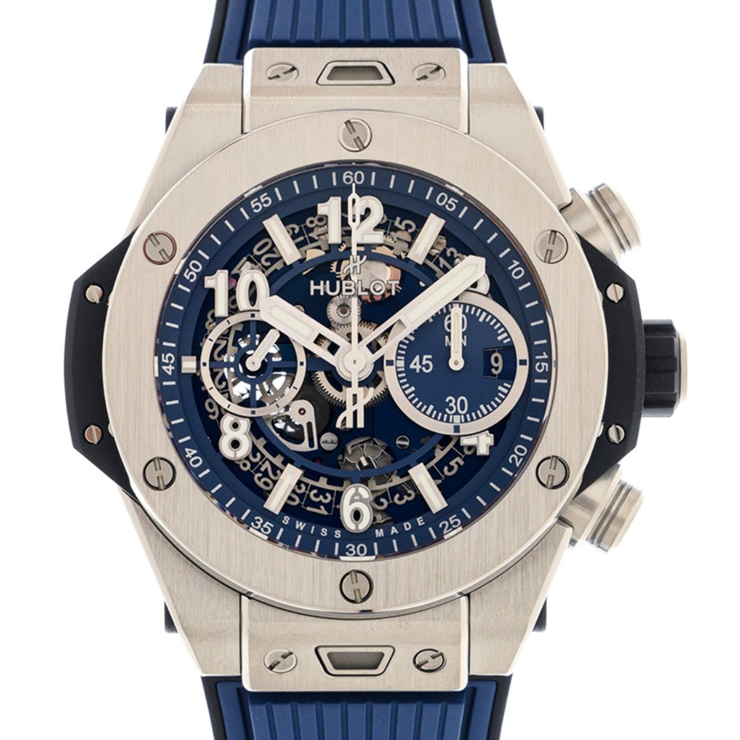 Hublot Big Bang Unico 421.NX.5170.RX (2023) - Blauw wijzerplaat 44mm Titanium (1/4)