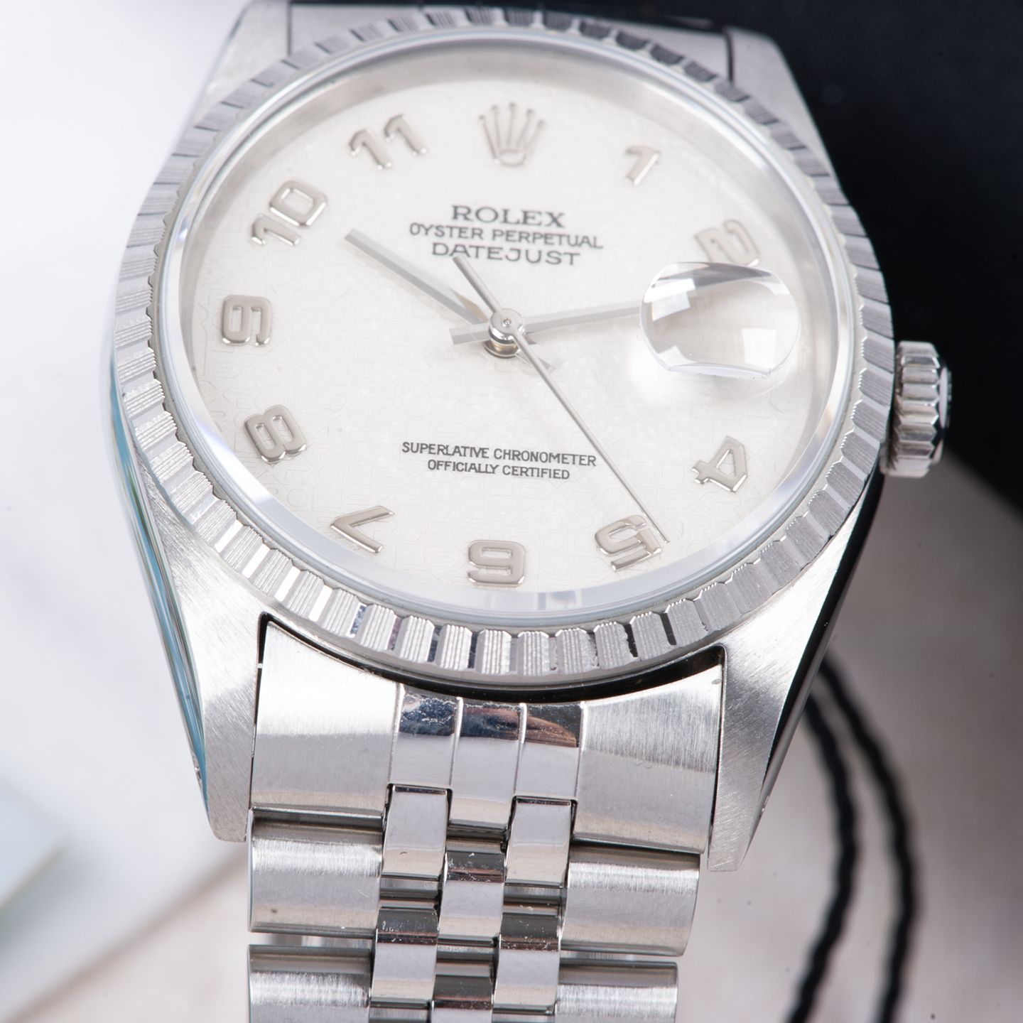 Rolex Datejust 36 16220 (1991) - Beige dial 36 mm Steel case (7/8)