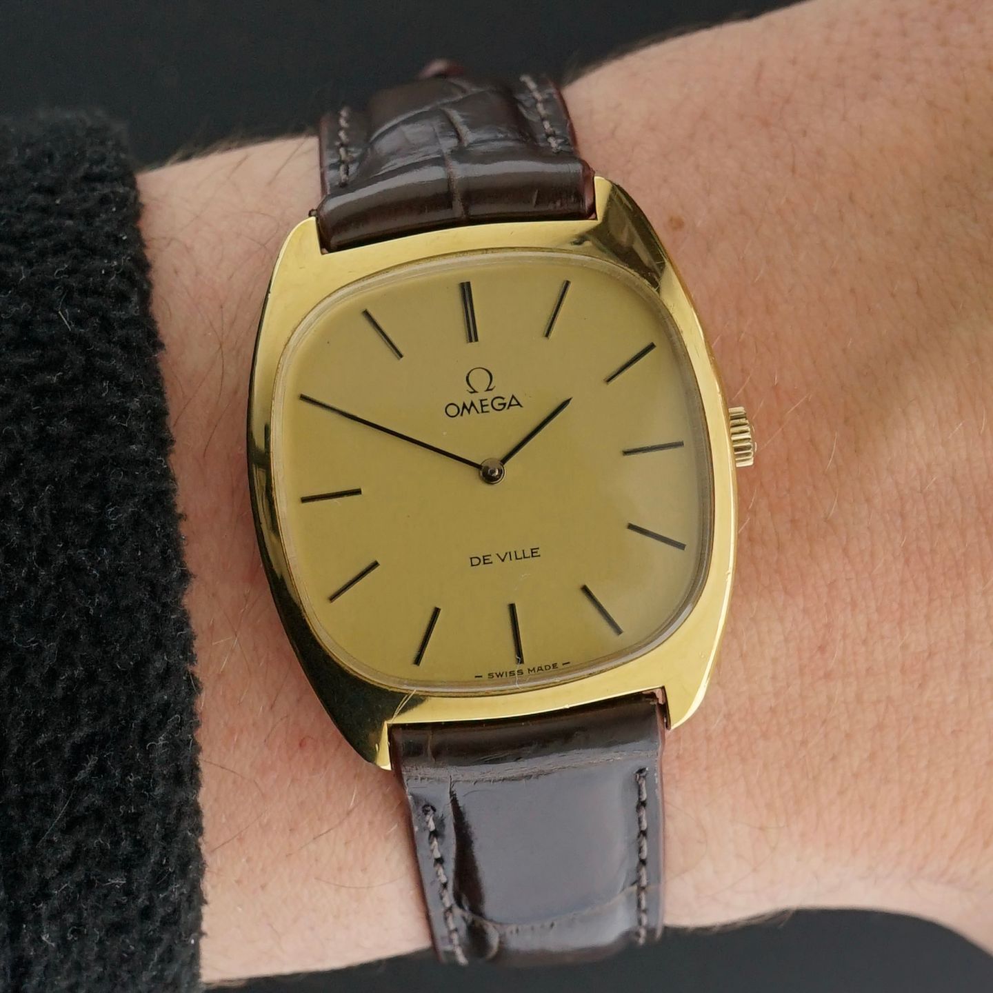 Omega De Ville 111.0139 (1975) - Gold dial 32 mm Gold/Steel case (2/8)