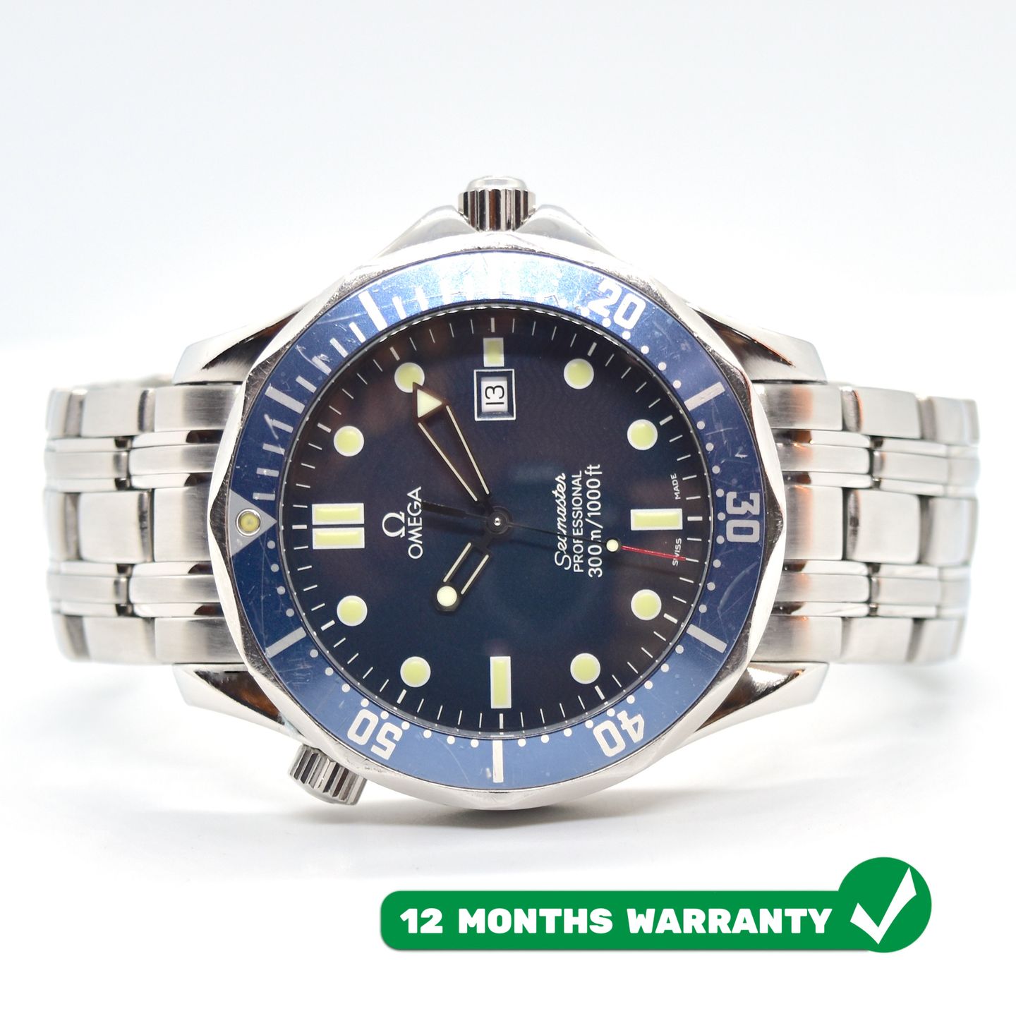 Omega Seamaster 2541.80 (2000) - Blauw wijzerplaat 41mm Staal (1/8)