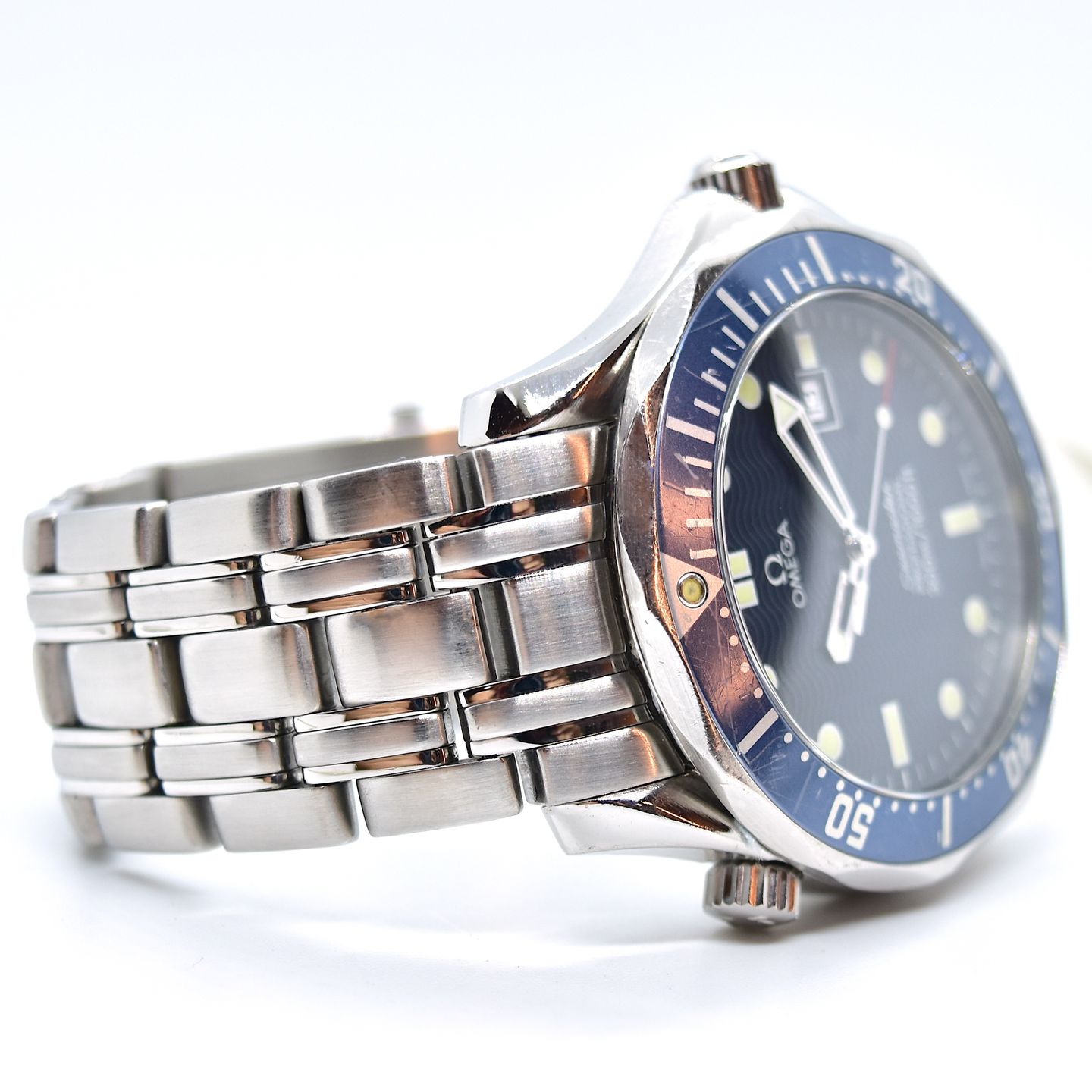 Omega Seamaster 2541.80 (2000) - Blauw wijzerplaat 41mm Staal (3/8)