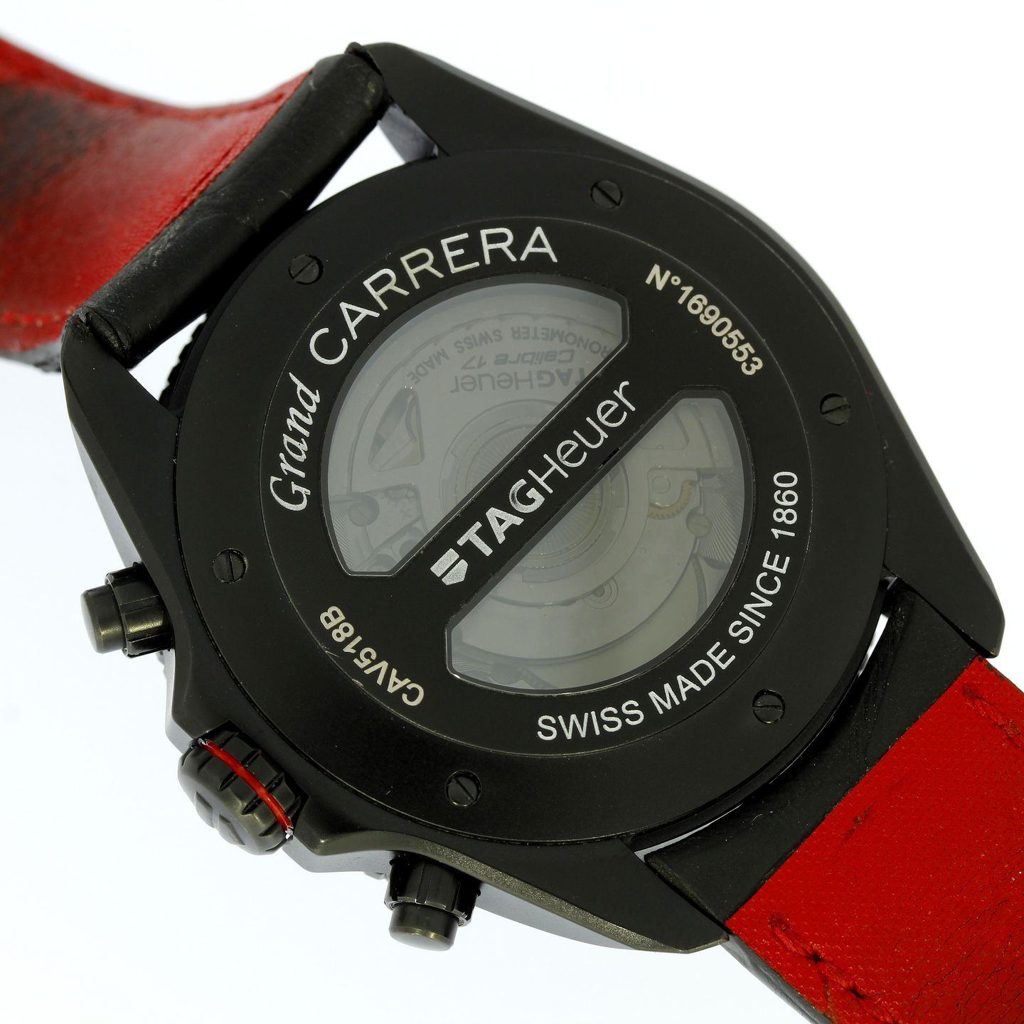 TAG Heuer Grand Carrera CAV518B.FC6237 (2012) - Black dial 43 mm Titanium case (7/8)