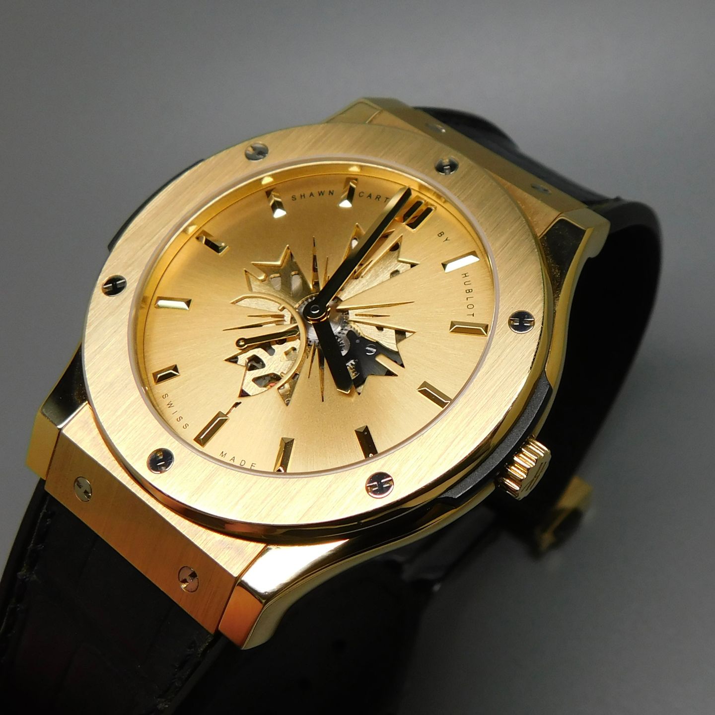 Hublot Classic Fusion 515.VX.4001.LR.SHC13 (2020) - Gold dial 45 mm Yellow Gold case (3/6)