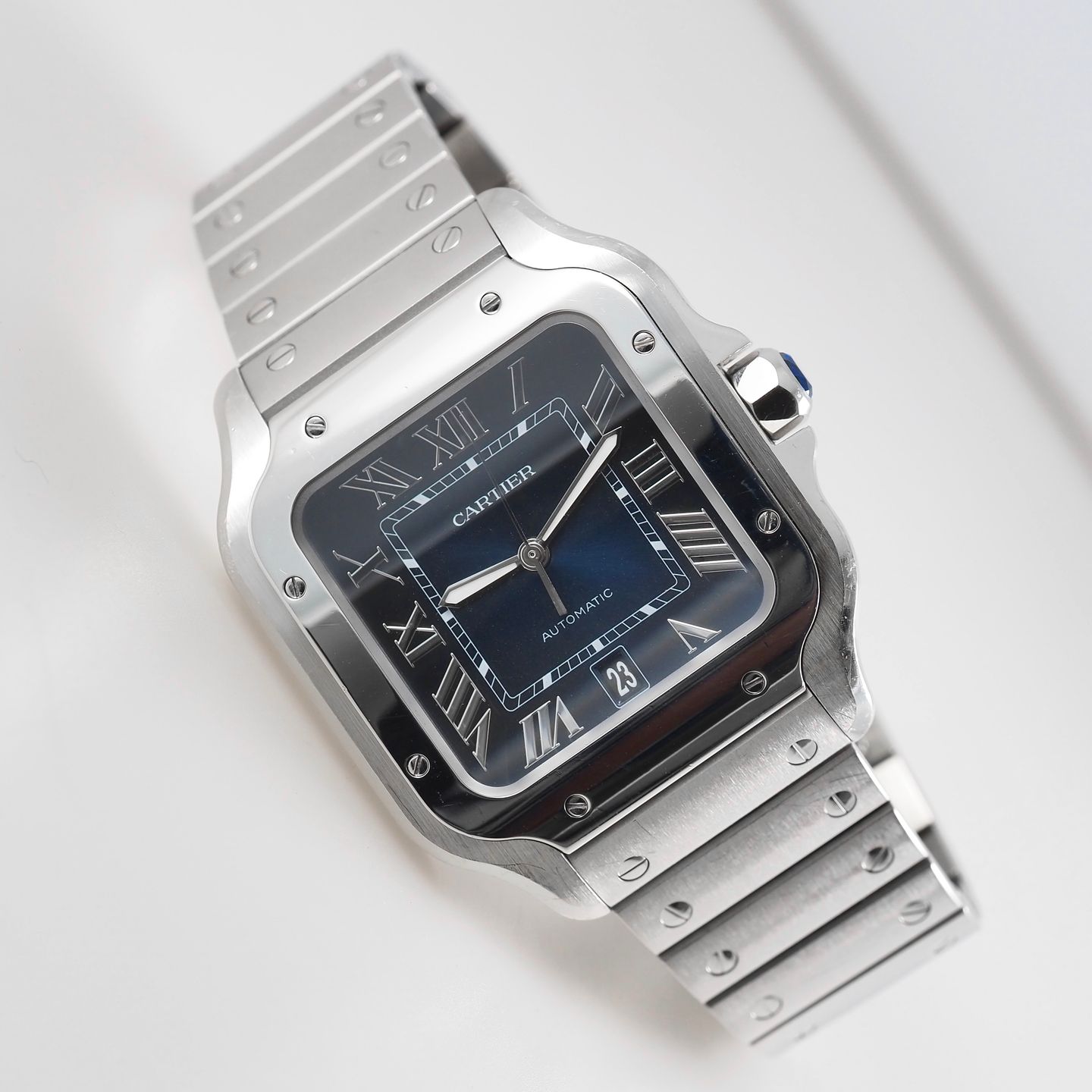 Cartier Santos WSSA0030 (2022) - Blue dial 40 mm Steel case (1/7)