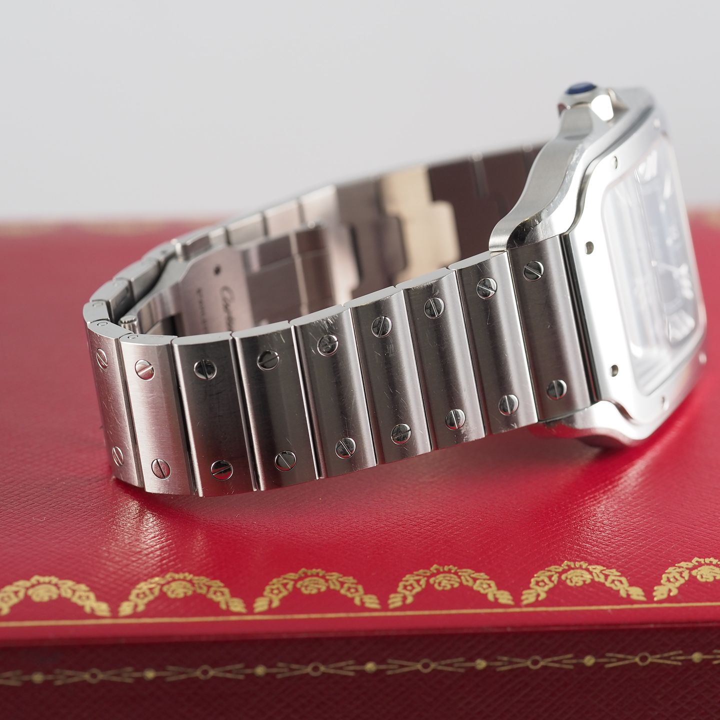 Cartier Santos WSSA0030 (2022) - Blue dial 40 mm Steel case (2/7)