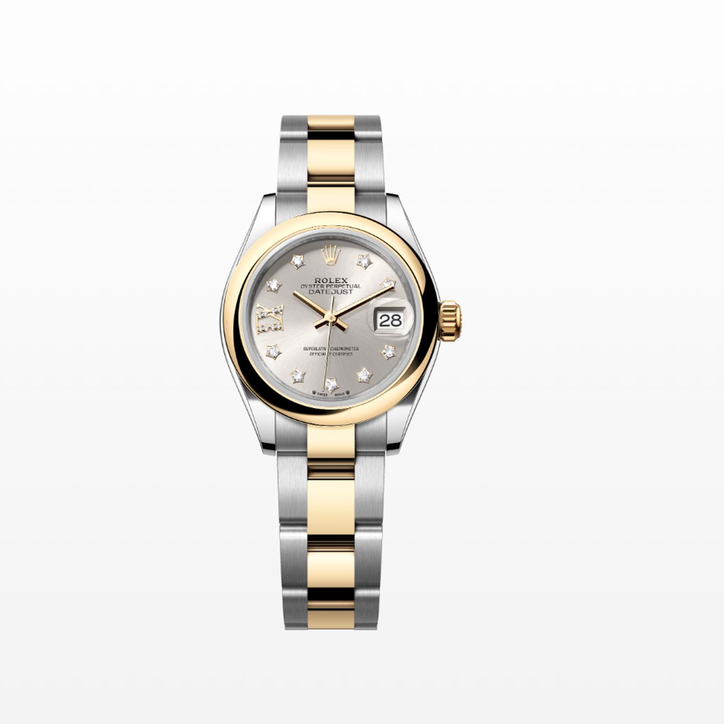 Rolex Lady-Datejust 279163 (2024) - Zilver wijzerplaat 28mm Goud/Staal (1/1)