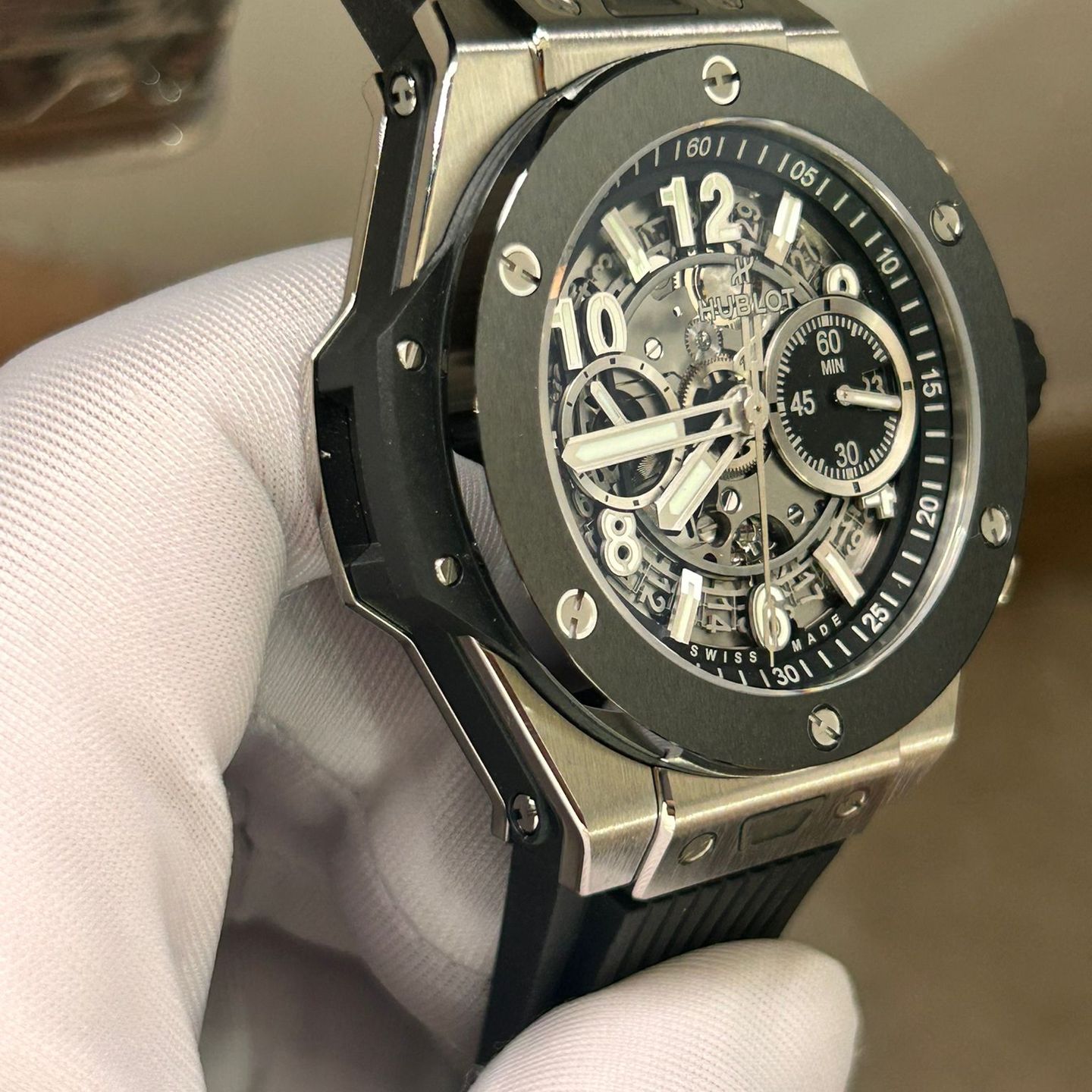 Hublot Big Bang Unico 421.NM.1170.RX (2023) - Transparent dial 44 mm Titanium case (7/8)