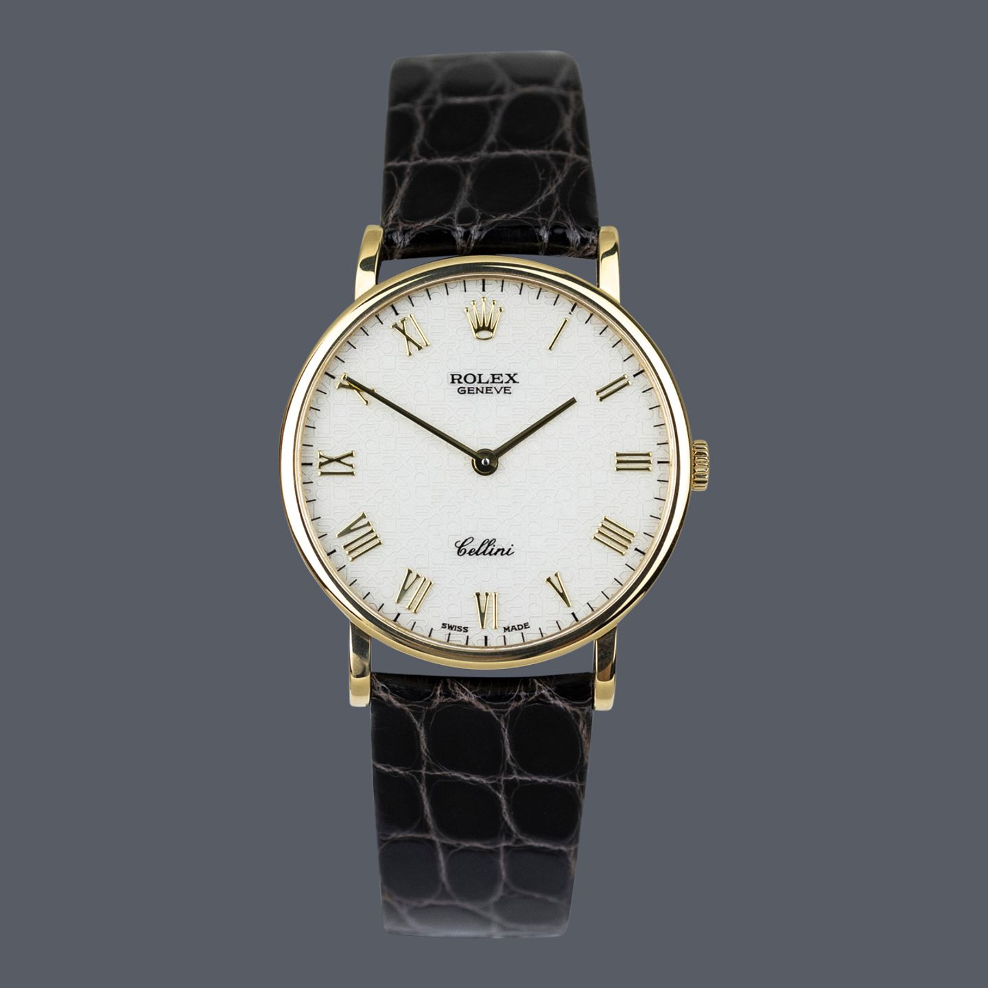 Rolex Cellini 5112 (Unknown (random serial)) - White dial 32 mm Yellow Gold case (1/1)