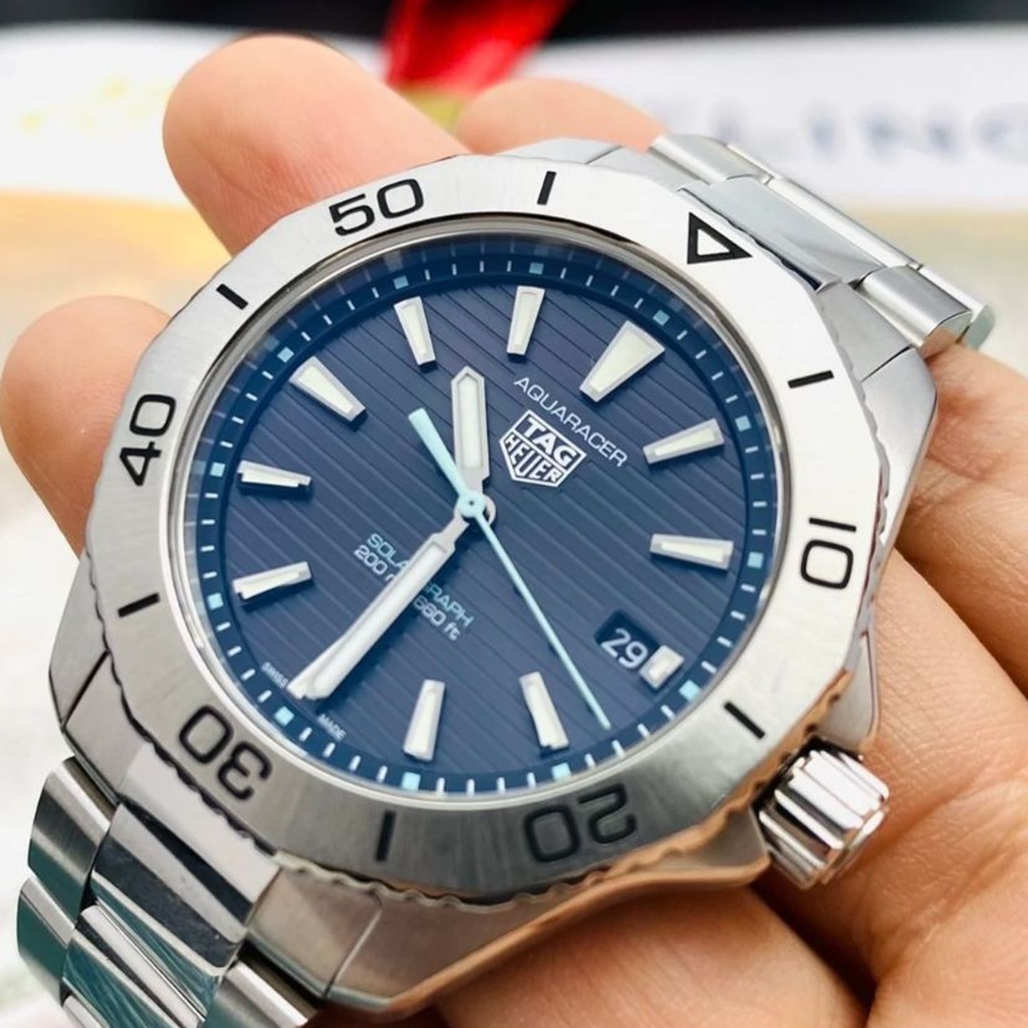TAG Heuer Aquaracer WBP1113.BA0000 (2023) - Blauw wijzerplaat 40mm Staal (2/4)