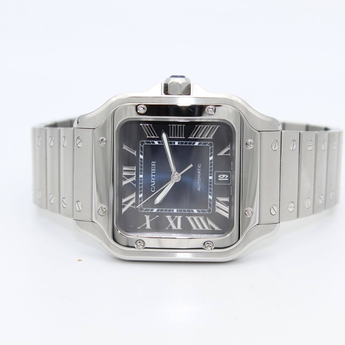 Cartier Santos WSSA0030 (2021) - Blue dial 40 mm Steel case (5/8)