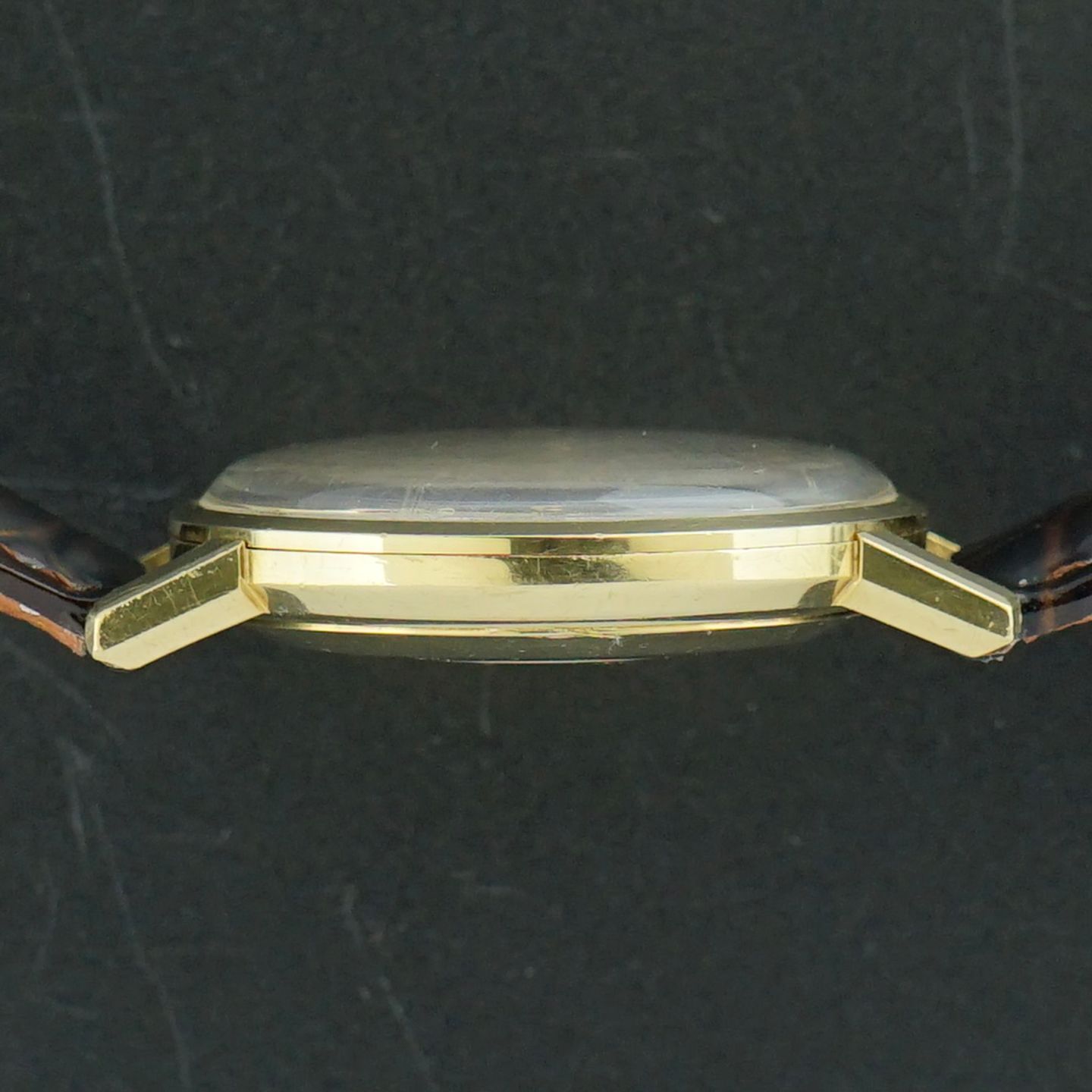 Omega Seamaster 166.020 (1963) - White dial 34 mm Yellow Gold case (5/8)