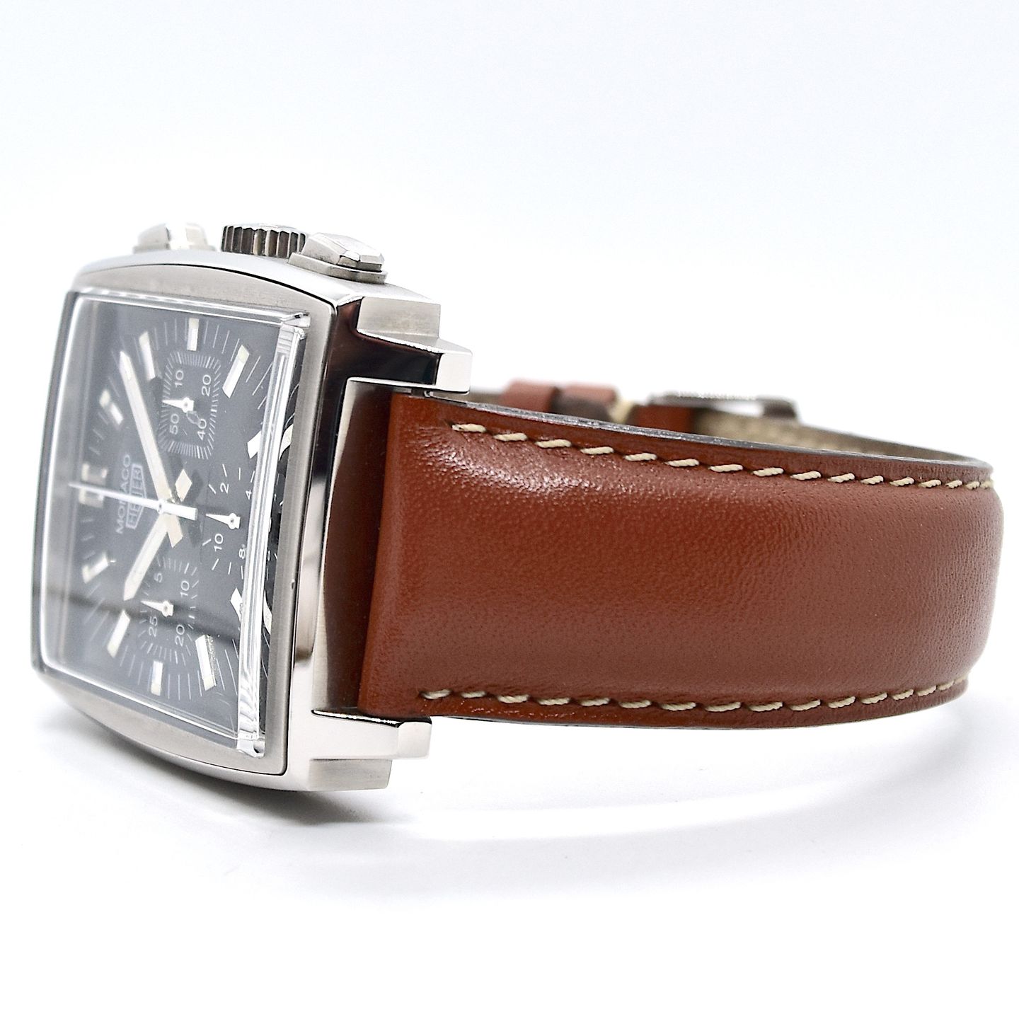 TAG Heuer Monaco CS2111 (1999) - Black dial 38 mm Steel case (2/8)