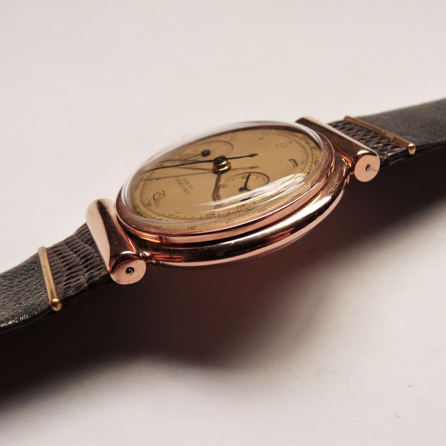 Universal Genève Compax 12205 (1937) - Champagne dial 35 mm Steel case (5/8)