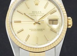 Rolex Datejust 16233 (1992) - Goud wijzerplaat 36mm Goud/Staal