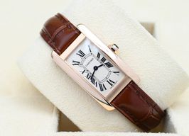 Cartier Tank Américaine W2607456 (2017) - Silver dial 35 mm Rose Gold case