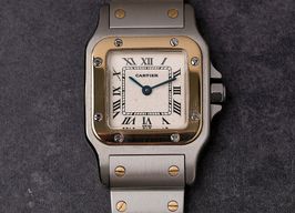 Cartier Santos Galbée 1567 (Unknown (random serial)) - White dial 24 mm Gold/Steel case