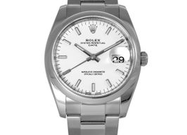 Rolex Oyster Perpetual Date 115200 (2019) - White dial 34 mm Steel case