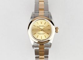 Rolex Oyster Perpetual 67193 (Onbekend (willekeurig serienummer)) - Champagne wijzerplaat 26mm Goud/Staal