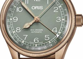Oris Big Crown Pointer Date 01 754 7749 3167-07 5 17 66BR (2022) - Green dial 36 mm Bronze case