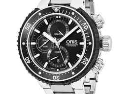 Oris ProDiver Chronograph 01 774 7727 7154-Set (2022) - Black dial 11 mm Titanium case