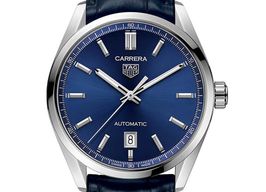 TAG Heuer Carrera Calibre 5 WBN2112.FC6504 (2024) - Blauw wijzerplaat 39mm Staal