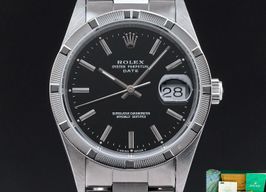 Rolex Oyster Perpetual Date 15210 (1993) - Black dial 34 mm Steel case